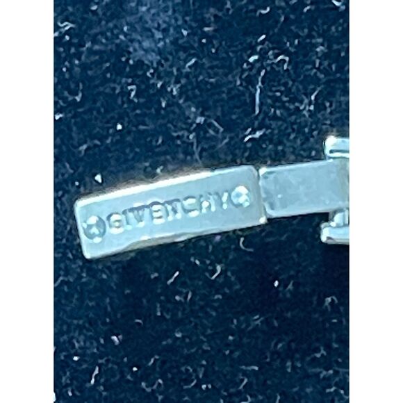 Vintage Givenchy Y-Drop Necklace Clear Brilliant Cut Crystals Teardrop NOS - Picture 5 of 7